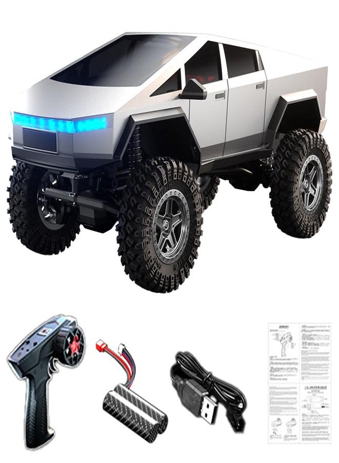 سيارة NBJIALIN RC Cyber Truck - سيارة تحكم عن بعد بمقياس 1:18 للبالغين، سيارة سايبرتراك رباعية الدفع عالية السرعة للطرق الوعرة، سيارة تحكم عن بعد 2.4 جيجاهرتز مقاومة للماء، سيارة مونستر RC لألعاب شاحنات التحكم عن بعد وهدايا - Image 1